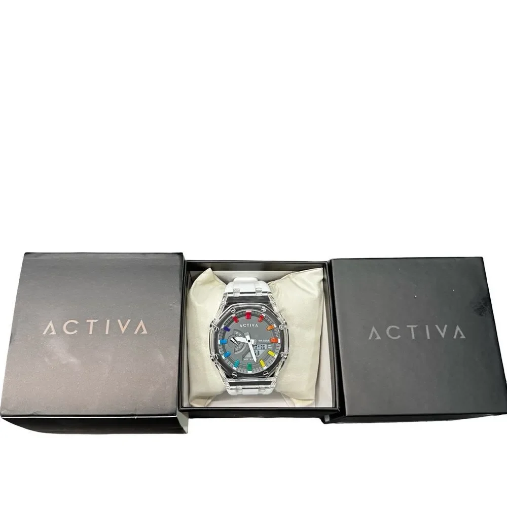 Activa Kaleido x Invicta Digital Watch 53.2mm Gray Chronograph BNIB